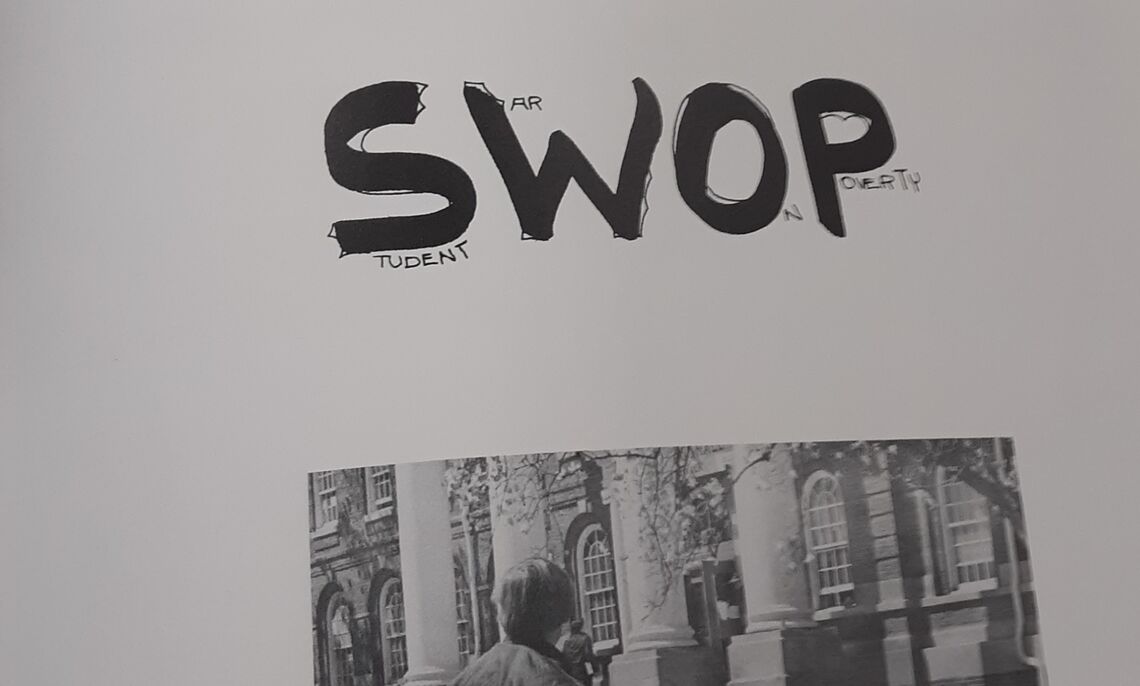 The Student War On Poverty (SWOP), a group on campus Kirby-Nunes '73 and many other members of the Afro-American Society participated in.