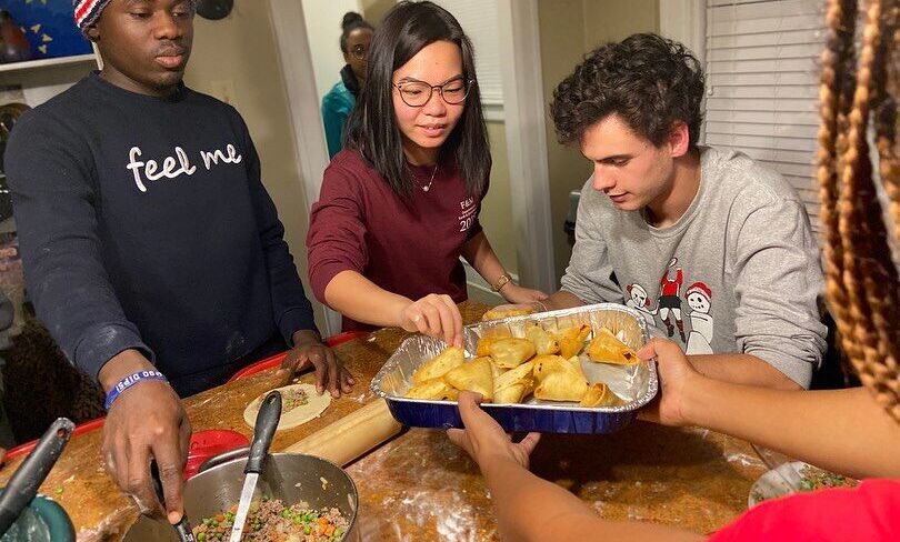 In this 2019 file photo, students enjoy a "Taste of Africa" cooking demonstration in the Black Cultural Center kitchen, complete with Ethiopian sambusas and Nigerian meat pies.