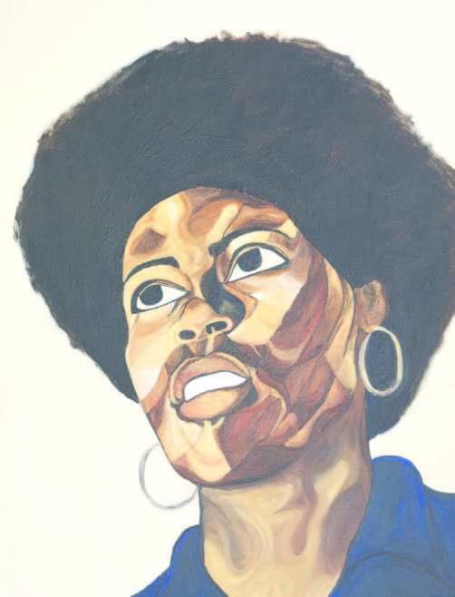 Beverly Nelson Muldrew '71, F&M's first Black female graduate. This painting by F&M alumna Intisar Hamilton '06 hangs in Old Main.
