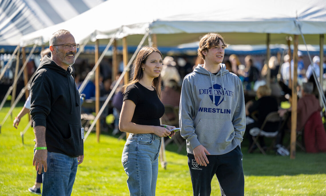 The campus community gathered at Williamson for a True Blue Weekend Tailgate, partaking in food, photos and fun.