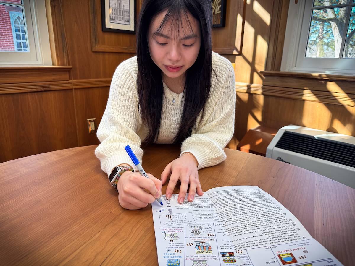 An Bach '26 illustrates map of Lancaster