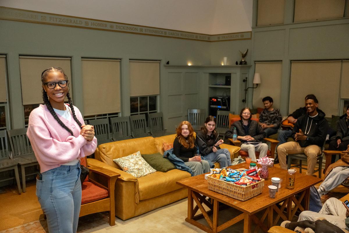 Messanh, a double major in government and religious studies, took a leap of faith and asked Joanna Underhill, assistant director of the Writers House, if she could work there. “She said ‘yes’ on the spot,” Messanh said.