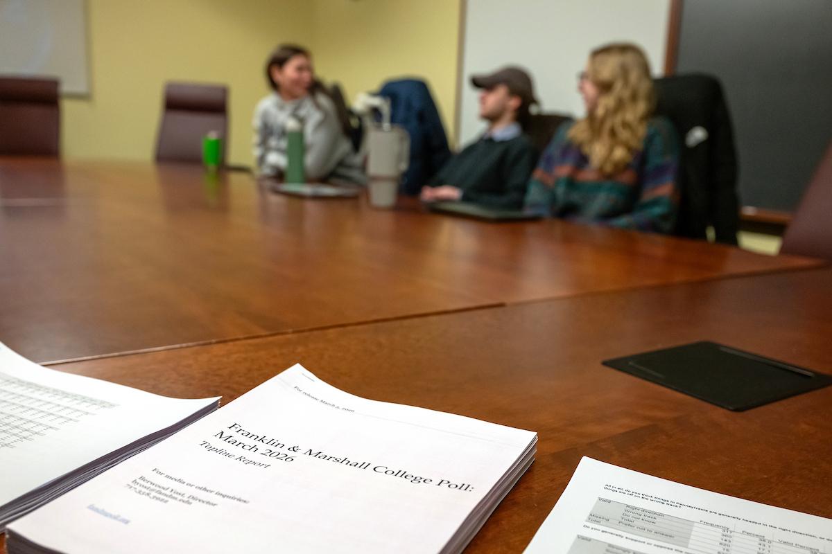 These students are part of a larger group of 11 juniors and seniors who have a keen interest in political polling, civics, and voter sentiment. They meet several times a semester to discuss best practices and trends in polling, how to analyze and contextualize results, and even contribute to crafting the wording of poll questions.