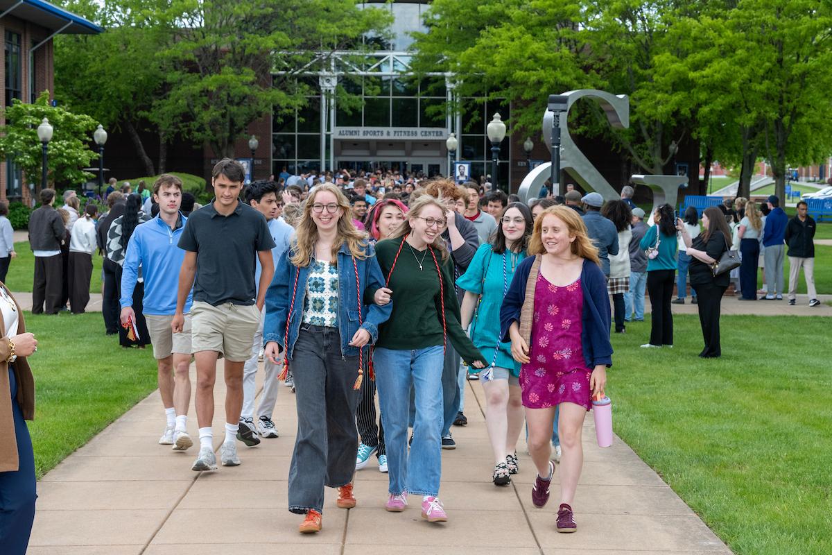 Students at the Lux et Lex Walk