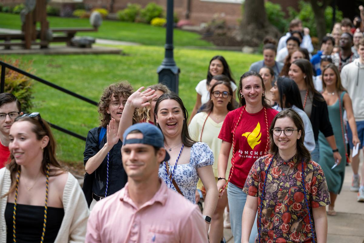 Students at the Lux et Lex walk
