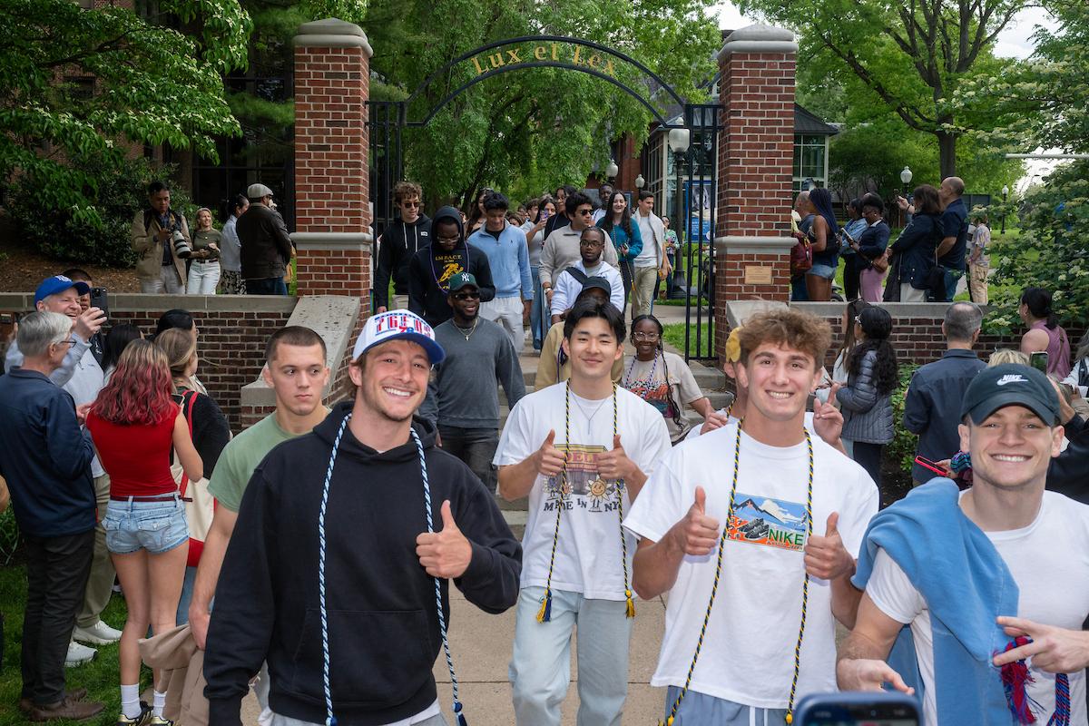 Students at the Lux et Lex walk