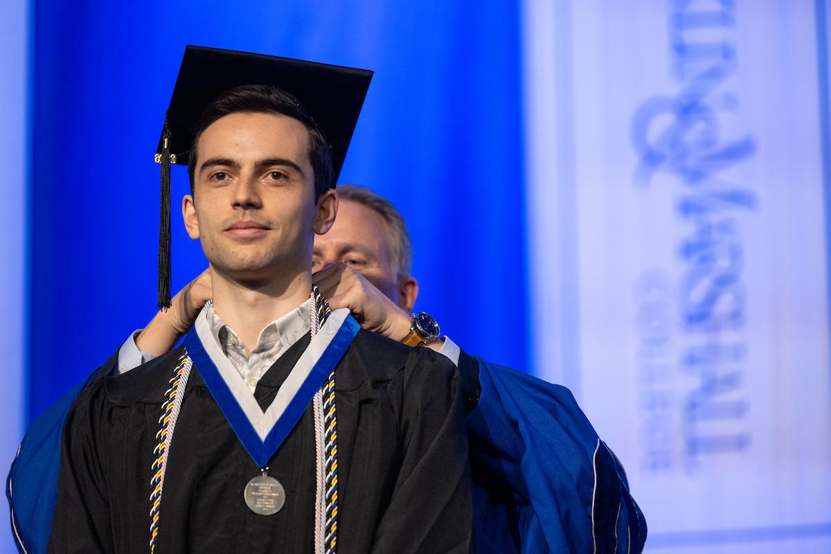 Menelaos Raptis ’26 at F&M Class of 2026 Commencement