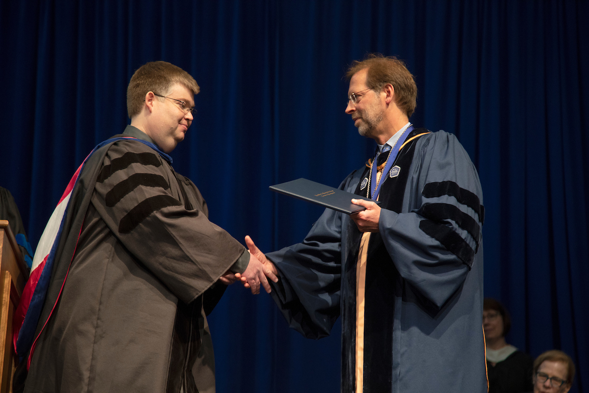 Associate Professor of Chemistry Scott H. Brewer, 2018 recipient of the Bradley R. Dewey Award for Outstanding Scholarship