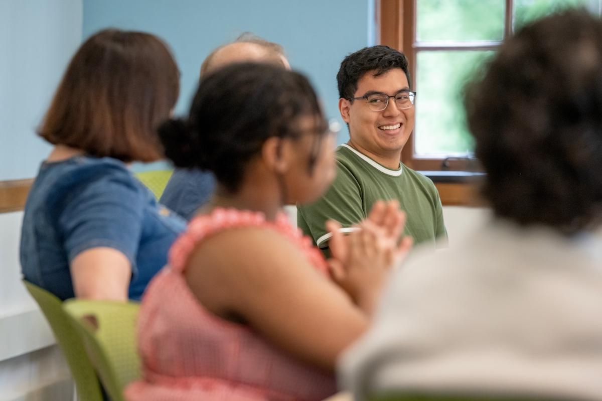 F&M alumnus Roger Avila-Vidal ’22 of Church World Service returned to campus as a community fellow for the Reckoning With Lancaster Project.