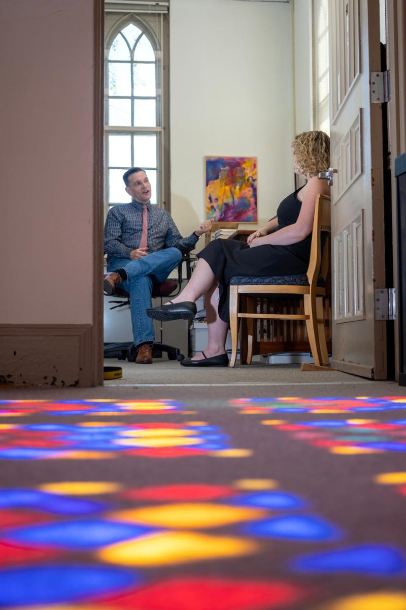 Lily Andrey ’27 and Daniel Frick, emeritus senior teaching professor of American studies