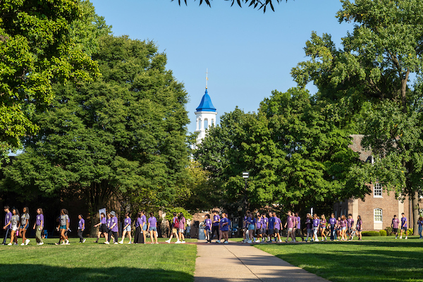 Students kick of the semester with the Lux et Lex walk.
