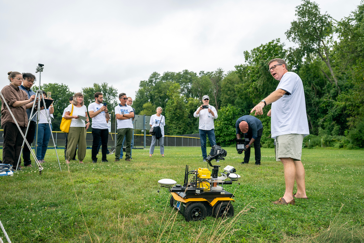 demonstration of robot for detecting trip wires