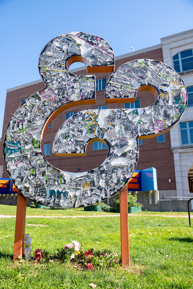 Ampersand art installation in Lancaster.