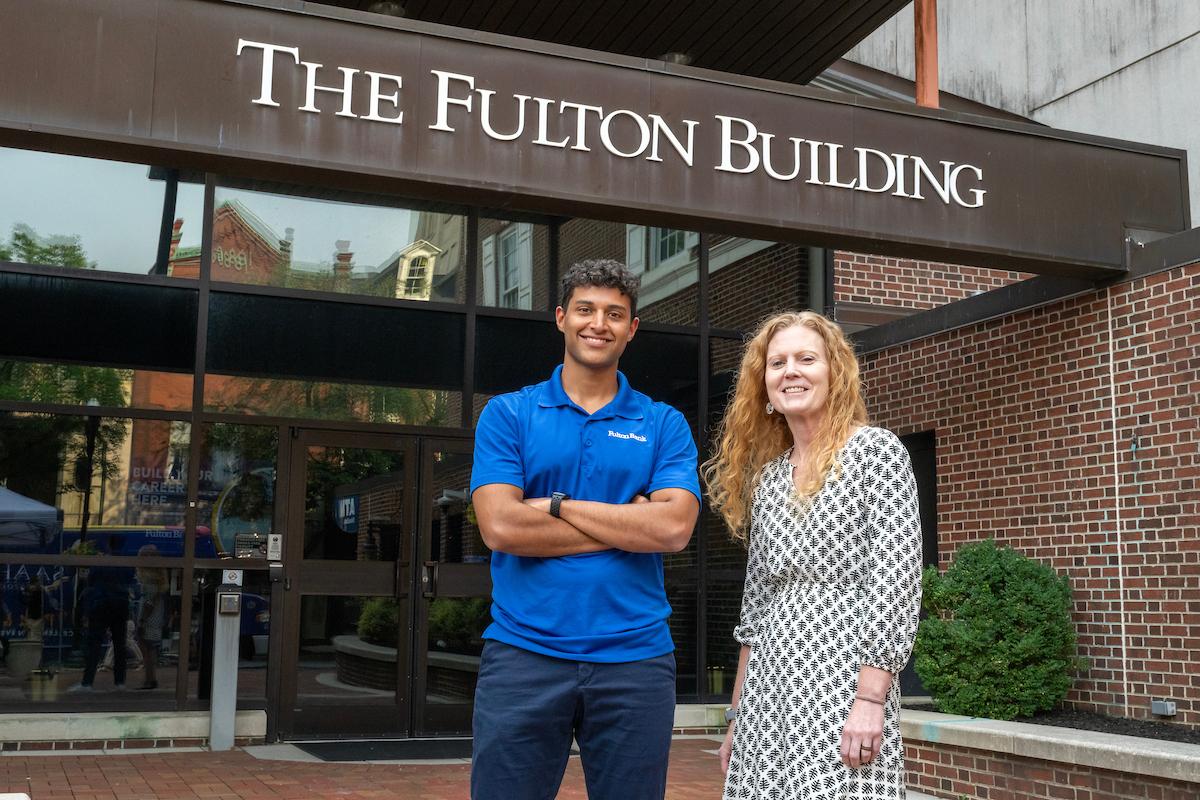 Moemen Ibrahim ’26 and Amanda Burton ’02