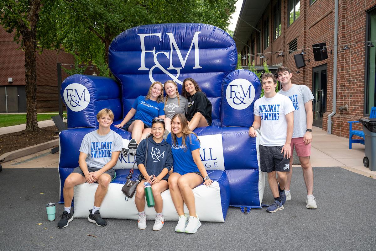 Members of the Class of 2030 are all smiles during Move-In Day.
