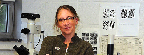 Carol de Wet in her lab