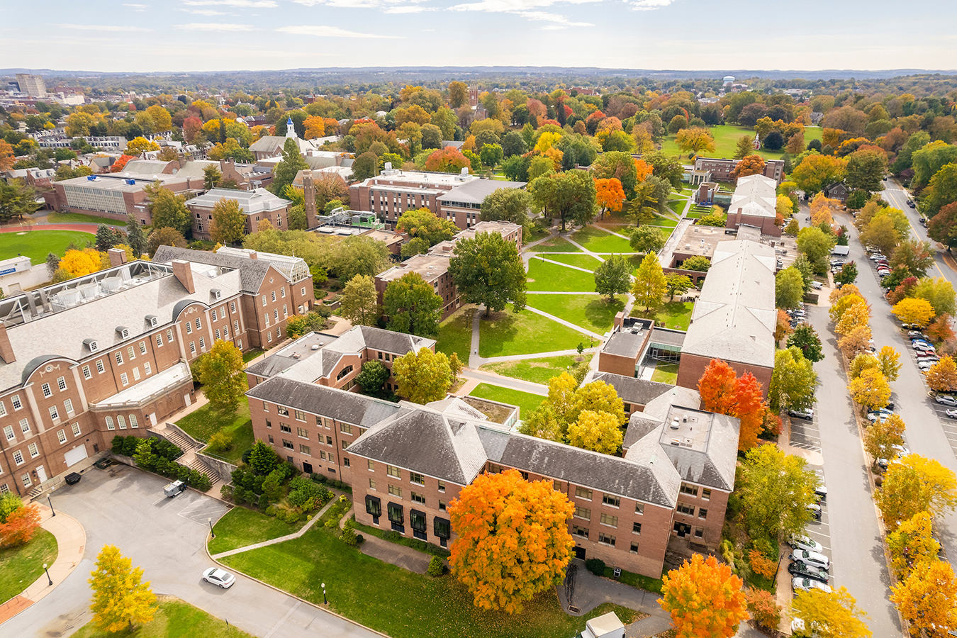 aerial of campus