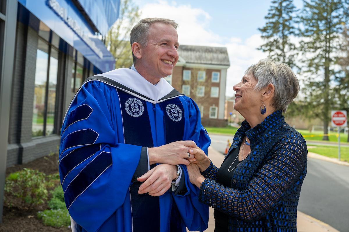 President Rich, who assumed the presidency in July 2025, stands with his predecessor, Barbara Altmann. (Photo by Deb Grove)