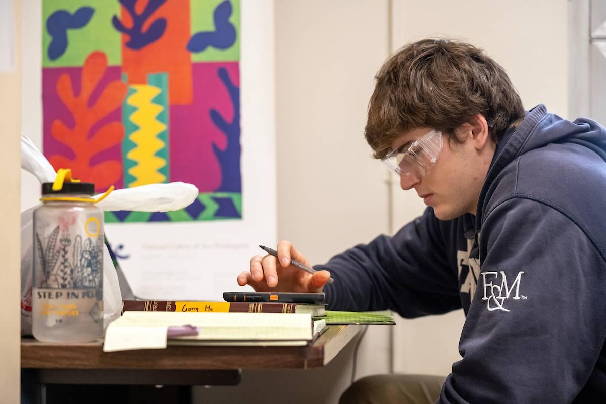 James Conway chemistry lab work