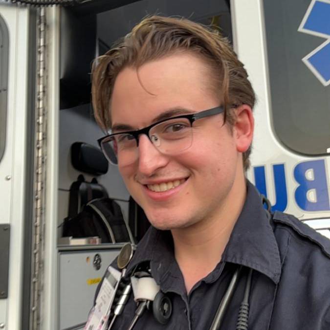 After graduating from F&M, John Allison ’25 obtained his AEMT (Advanced Emergency Medical Technician) license. 