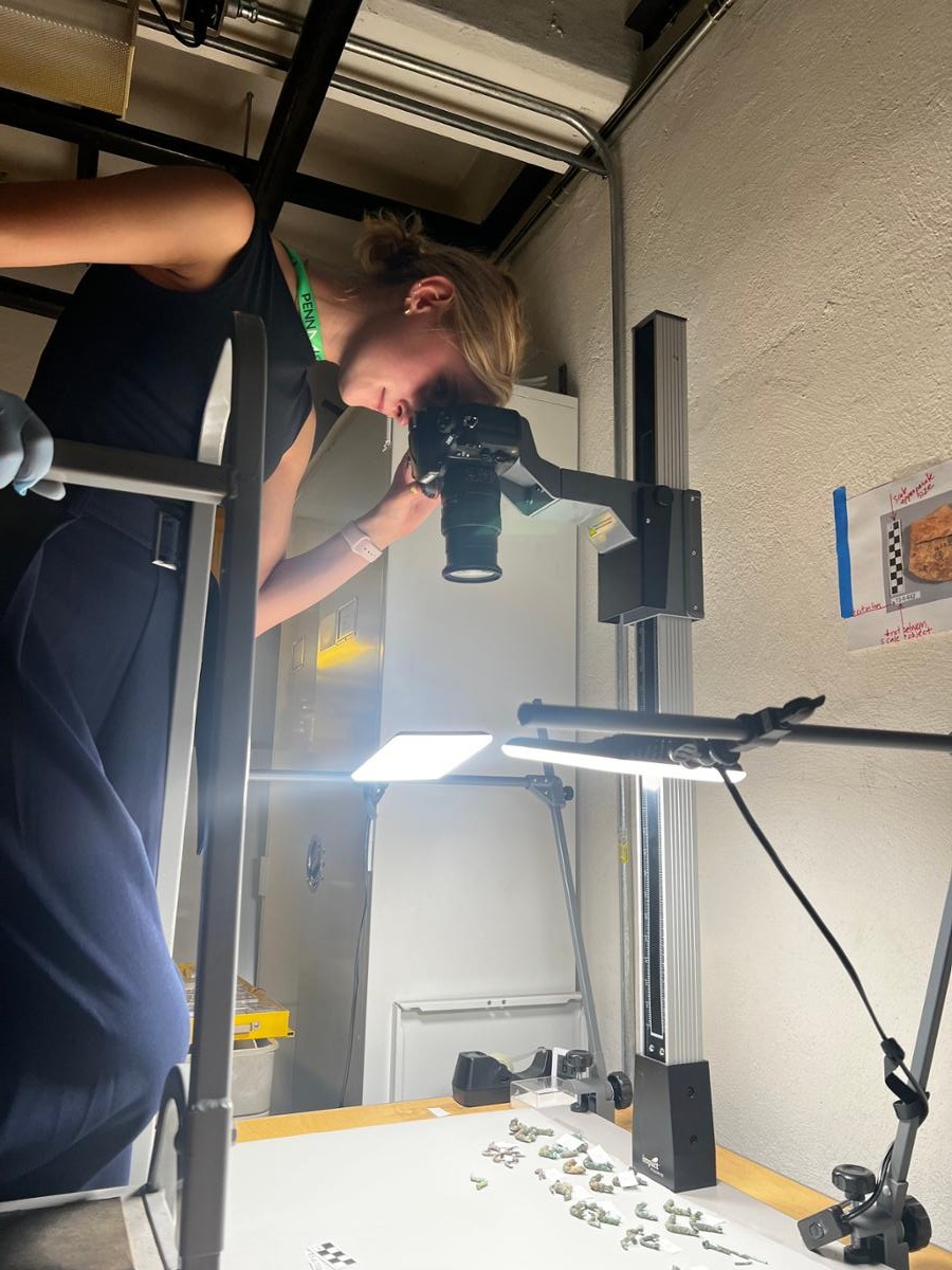 During her internship at the Near Eastern Collections, Briggs photographed, rehoused, and took inventory of the museum's collection of small finds from Nippur (in Iraq), the original excavation that started the entire museum.