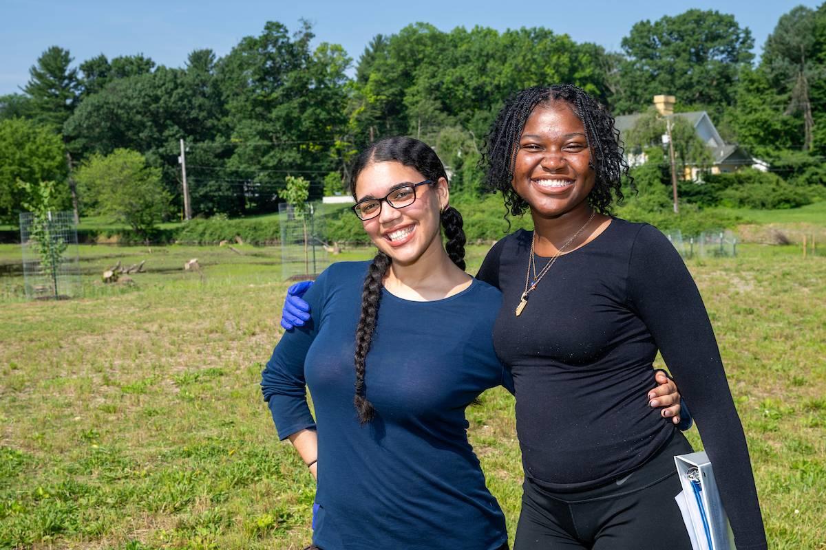 Roselyn Ovalles ’26 and Grace Uwezukwe ’26 got out “into the field” last summer on an internship with the The Lower Susquehanna Riverkeeper Association (LSRA).