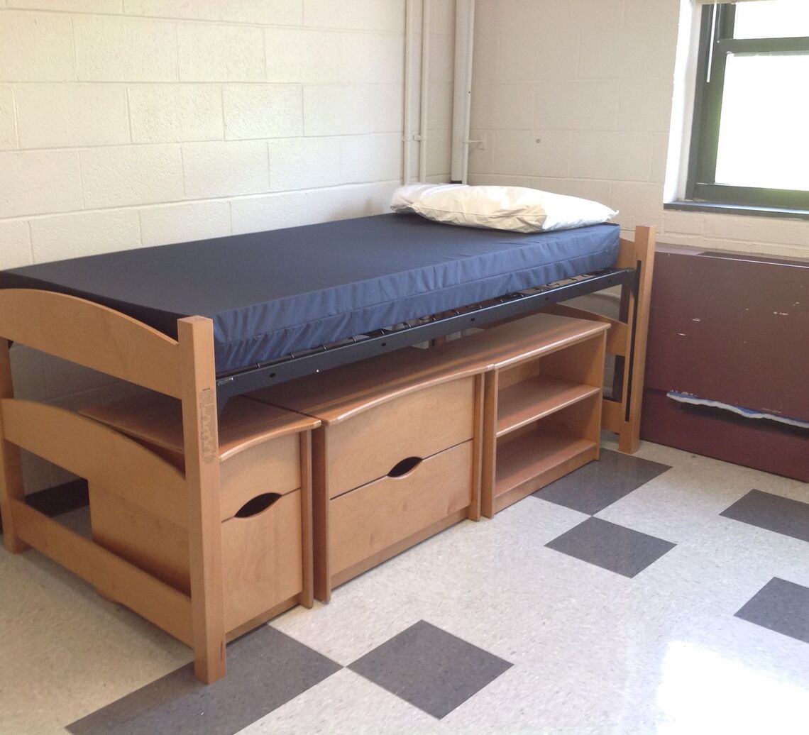 A typical bed in Buchanan and Marshall Halls