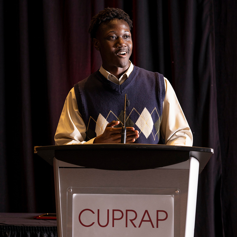 Sekou Cherif '26 was named the 2026 CUPRAP Student Catalyst Fellow. Photo by Dan Z. Johnson.
