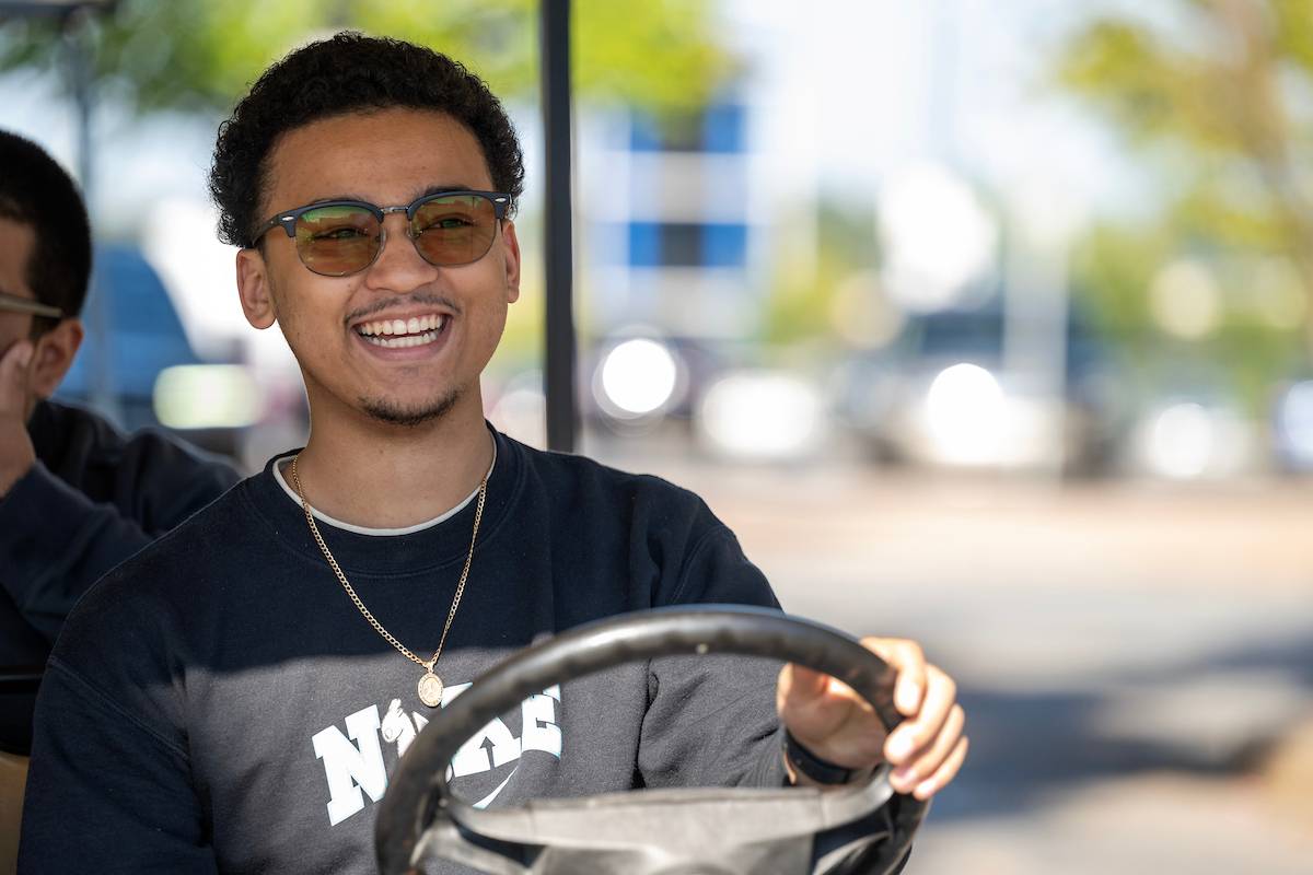 F&M True Blue student volunteer Johansen Vargas '26
