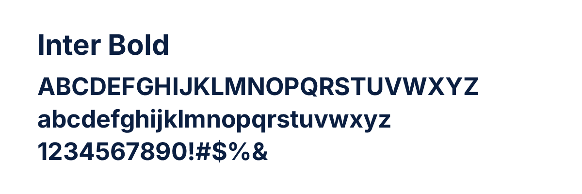 Brand Font Inter Bold