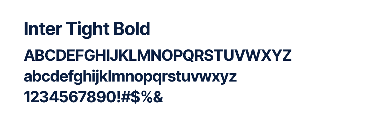 Brand Font Inter Tight Bold