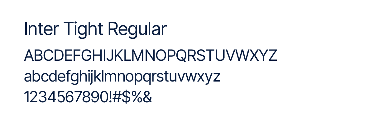Brand Font Inter Tight Regular