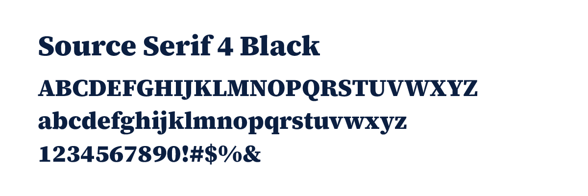 Brand Font Source Serif 4 Black