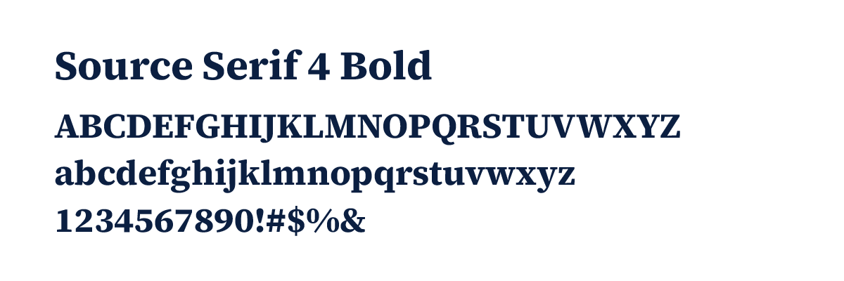 Brand Font Source Serif 4 Bold