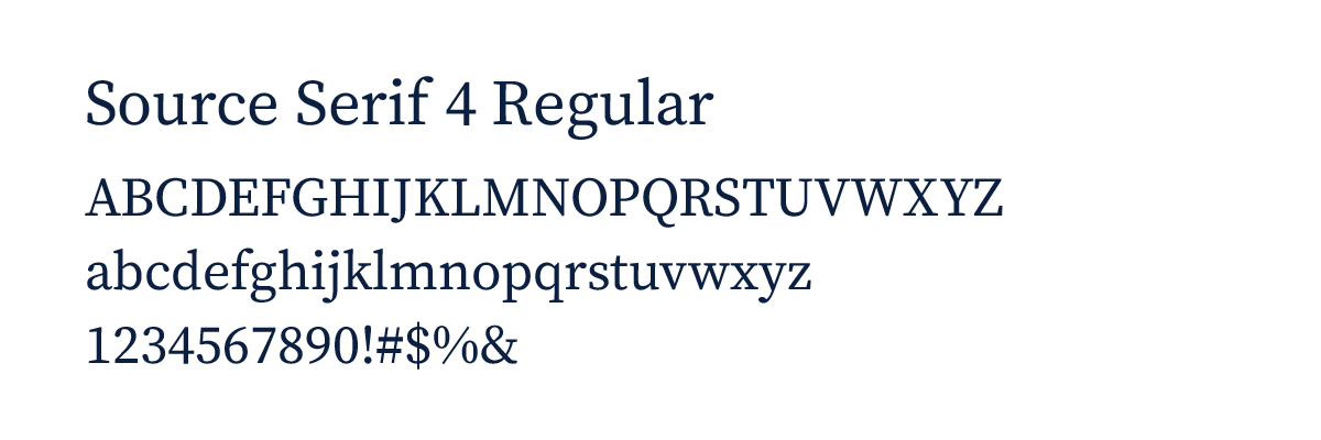 Brand Font Source Serif 4 Regular