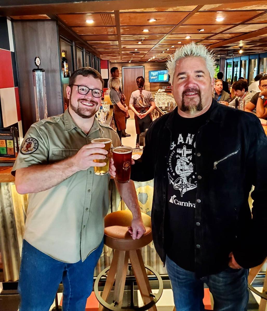 Carnival Cruise Brewmaster Colin Presby with Guy Fieri