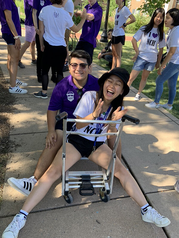 Omar Guerrero '22 pictured with Trinity Nguyen '22