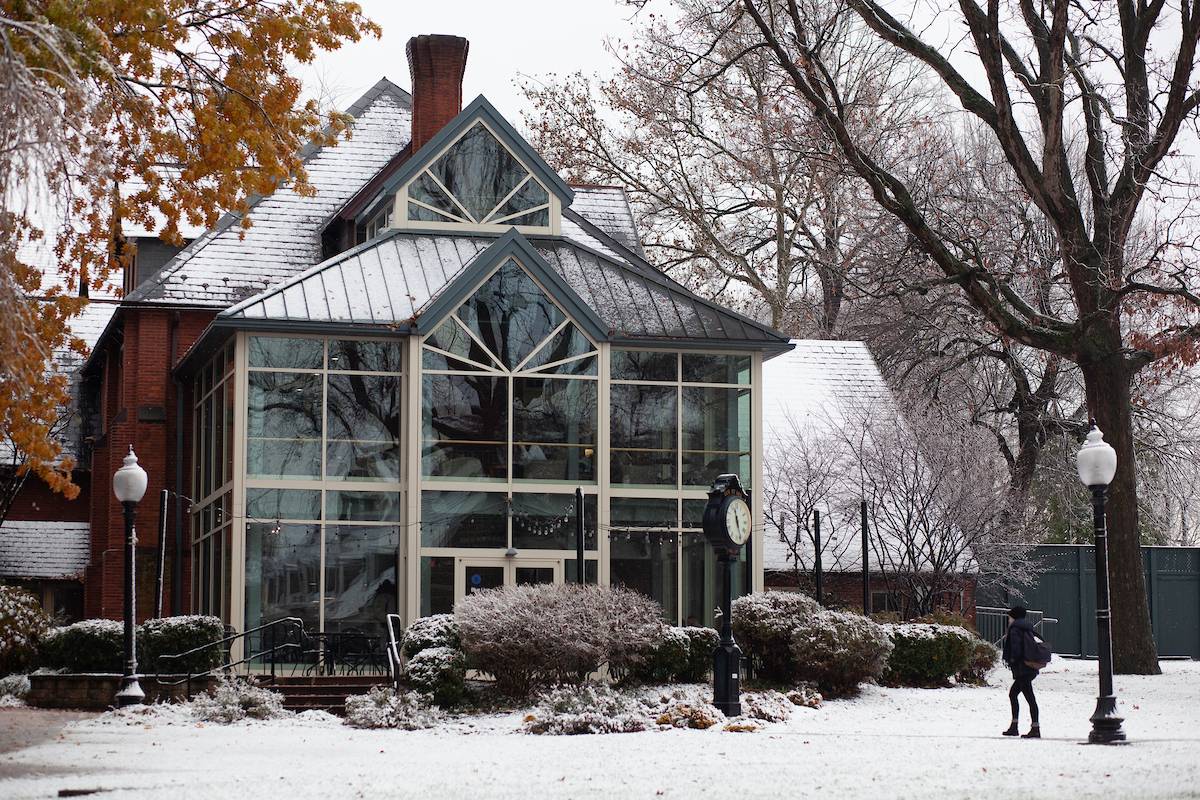 Diplomatic Cafe in snow