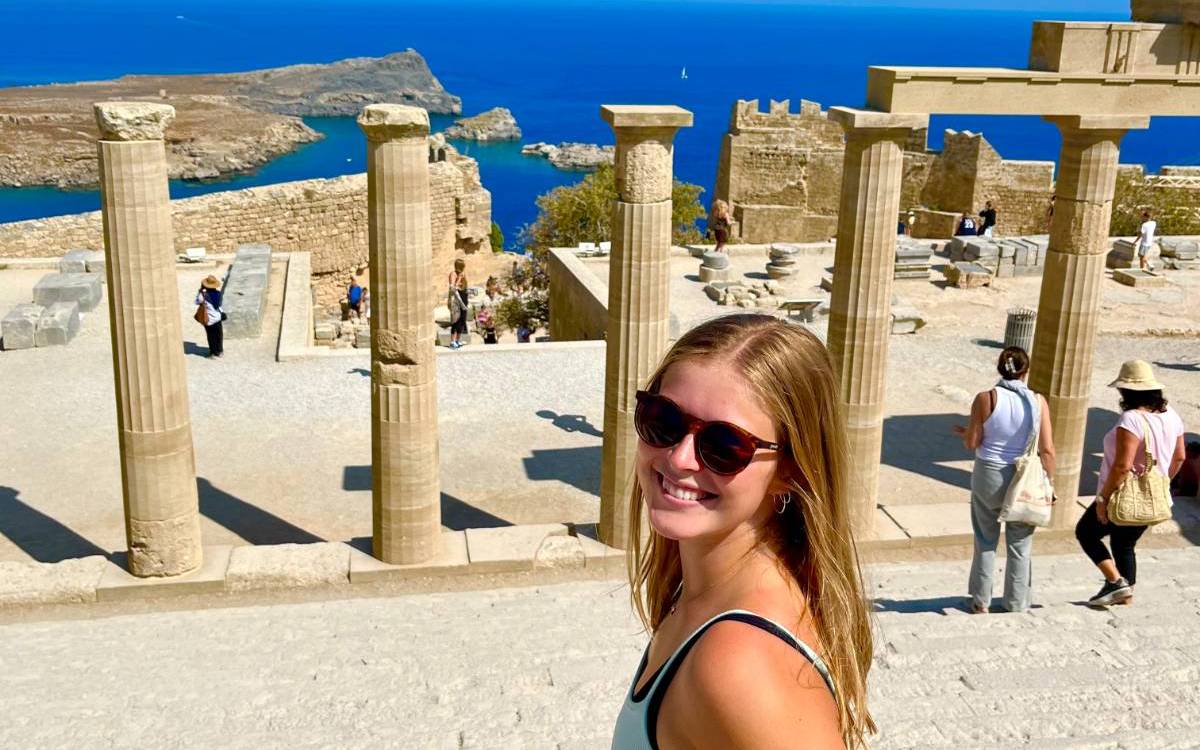 Emma Frazier in Greece