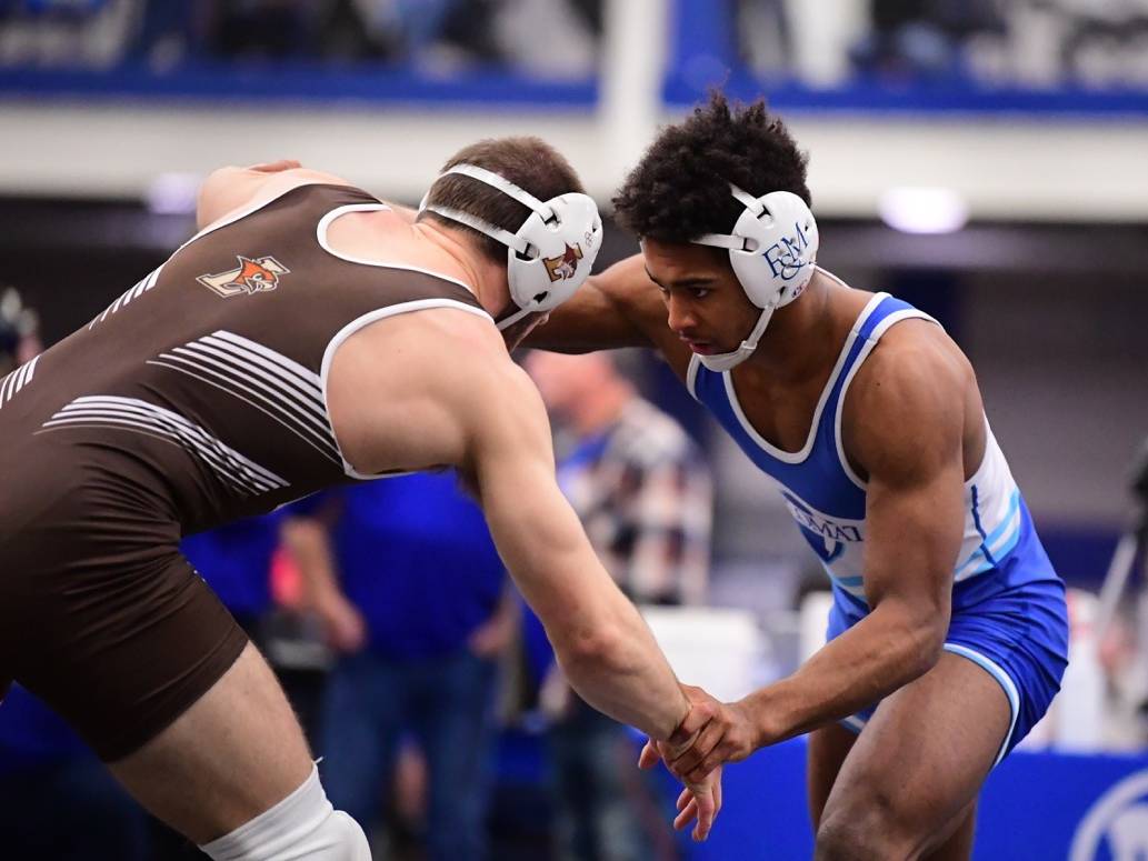 Wrestlers grapple