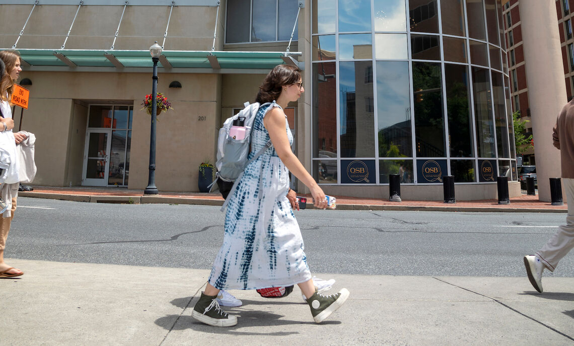 Creativity, Innovation and the Future of Work at F&M (CIFOW) participants take a stroll through downtown Lancaster City.