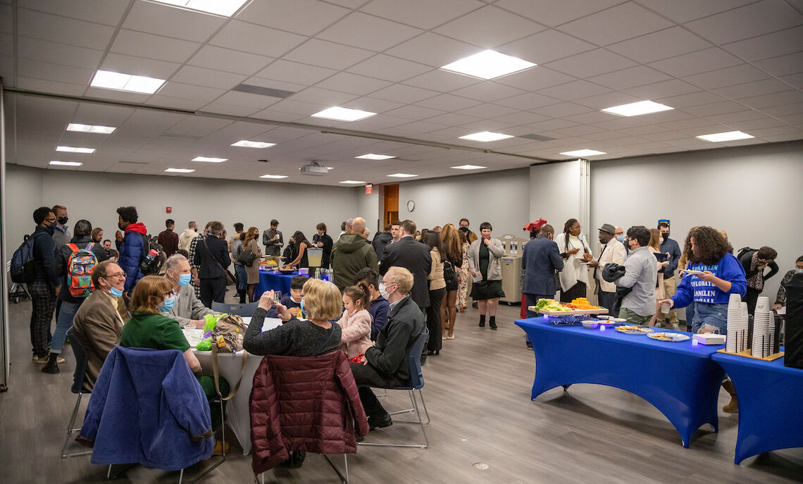 The campus community gathered to congratulate the College's newest graduates. A reception at Steinman College Center followed.