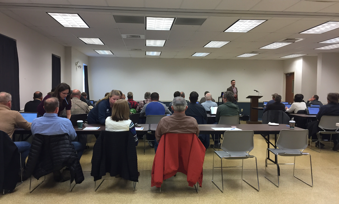 In his outreach efforts, Fleming shares information on science-based sediment restoration and water quality monitoring to Lancaster farmers and landowners.