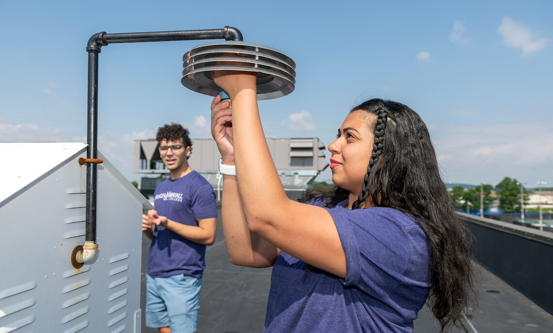 For rising sophomores Ali Nawar and Alaa Abo El-Magd, their summer research project is monitoring and analyzing Lancaster' s air quality.