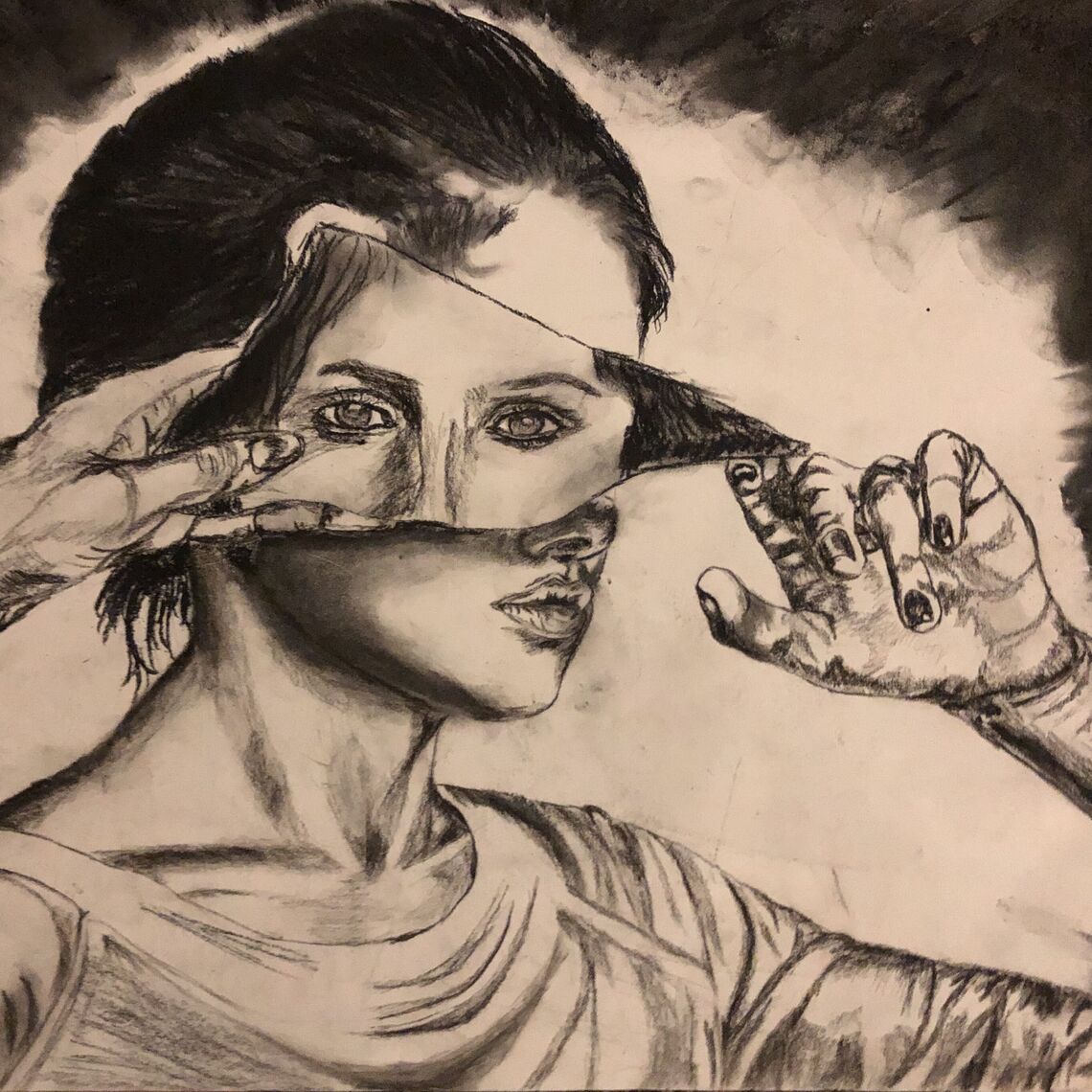 Charcoal illustrations by Jevelson Jean ’21