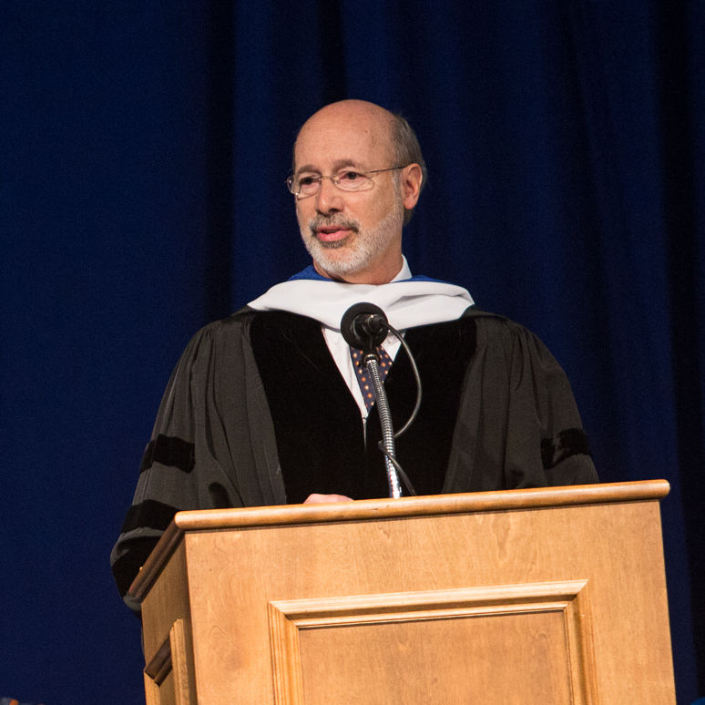 Gov. Tom Wolf addressed F&M's graduates at the 2016 commencement.