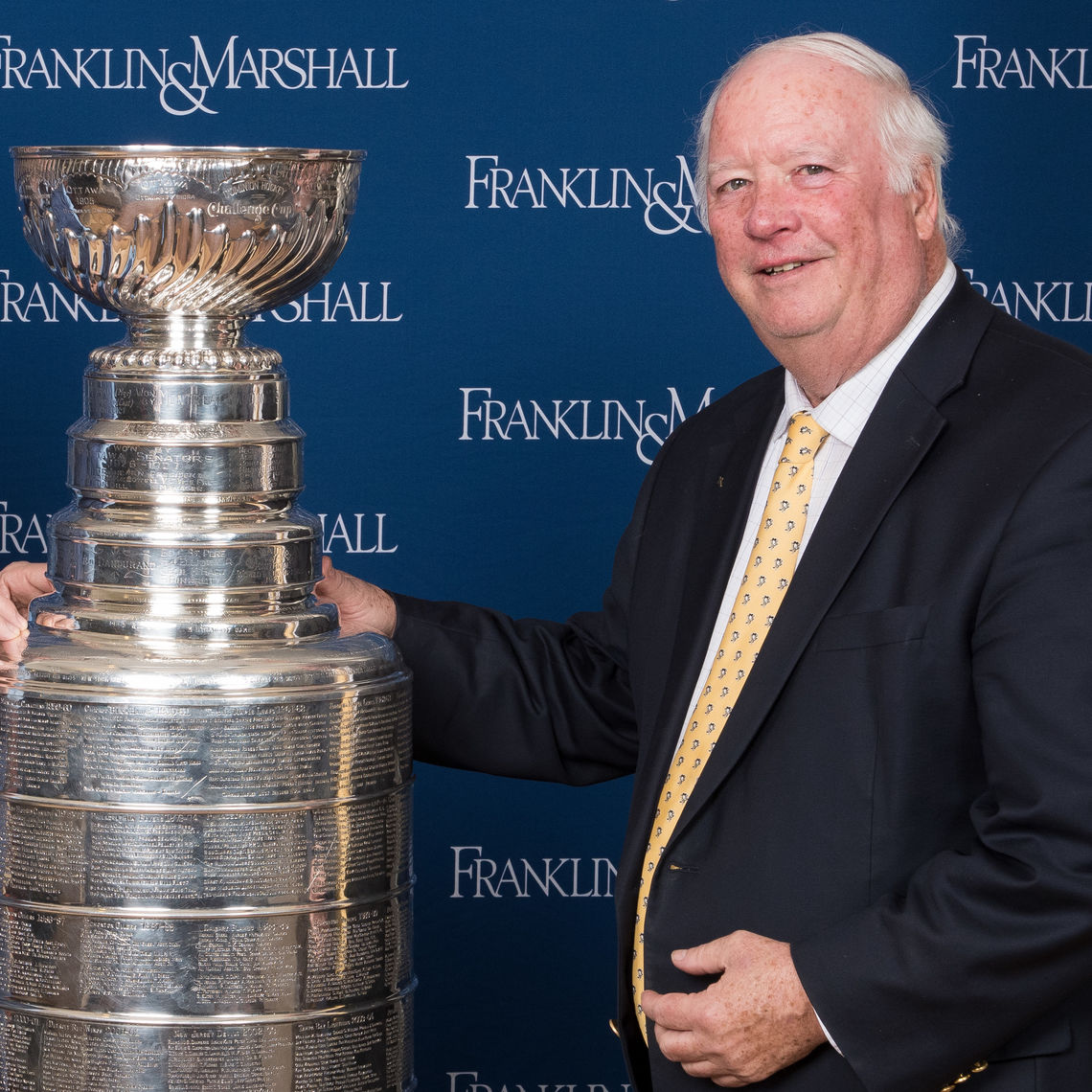 Bob Brooks '66, P'98 has twice brought the Stanley Cup to campus to share with the F&M community following NHL championships won by the Pittsburgh Penguins. He is a minority owner of the team.