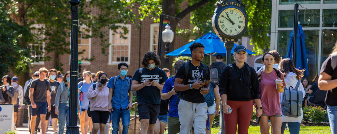 Students on campus