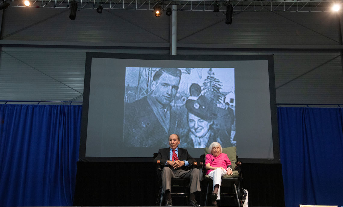 Cohn, a nurse, with her husband, Major L. Cohn, an anesthesiologist whom she met years after the war.