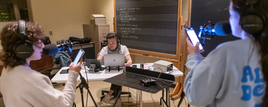 Ed Chung '97 recording The Poor Richards
